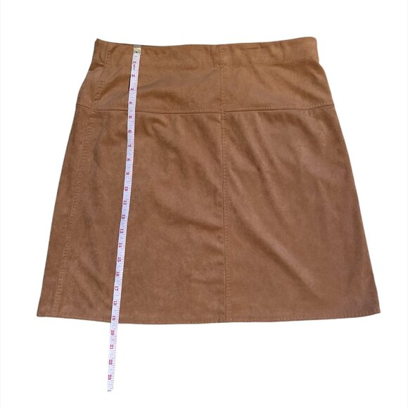 Max Studio faux suede elasticized waist mini skirt size L - Picture 3 of 6